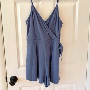 Abercrombie and Fitch blue romper with tie waist